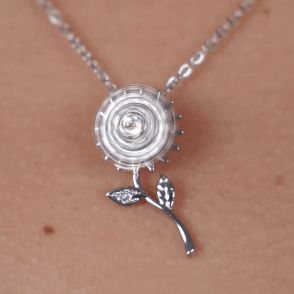 Collar Girasol Giratorio Silver